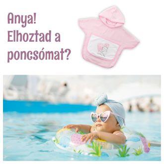 Fürdőponcsó gyerekekeknek kiváló nedvszívó képességgel.